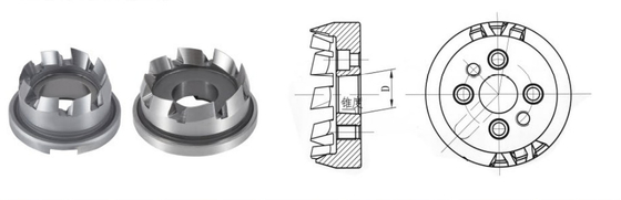 Arc Tooth Carbide Cutter Tools Độ bền mài mòn hình trụ