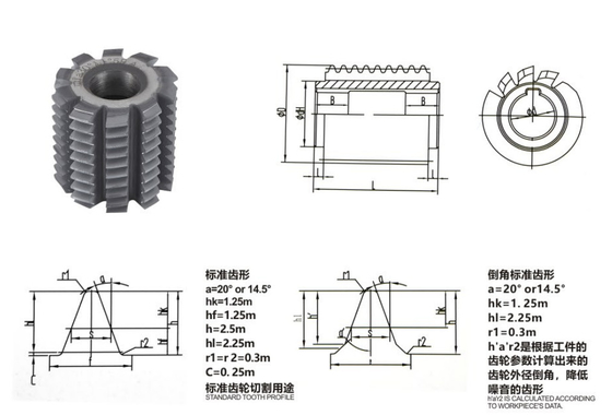 Lớp phủ cacbua bánh răng Hob để cắt bánh răng côn xoắn ốc